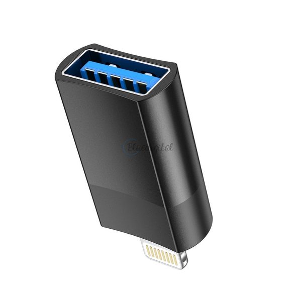 HOCO adapter OTG az USB A (nő) -től a  lightning 8-PIN UA17 fekete