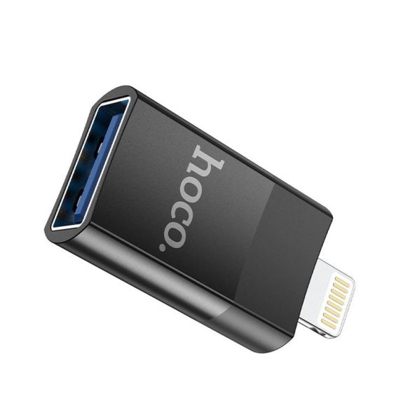 HOCO adapter OTG az USB A (nő) -től a  lightning 8-PIN UA17 fekete