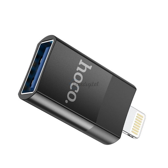 HOCO adapter OTG az USB A (nő) -től a  lightning 8-PIN UA17 fekete