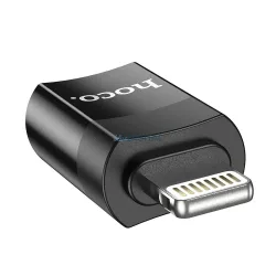 Hoco UA17 Lightning - USB-A adapter - fekete