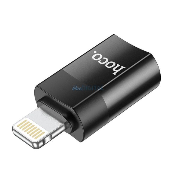 Hoco UA17 Lightning - USB-A adapter - fekete