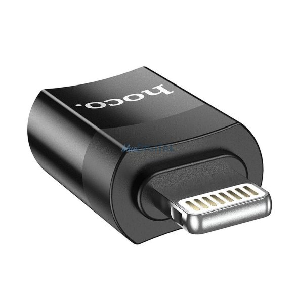 Hoco UA17 Lightning - USB-A adapter - fekete