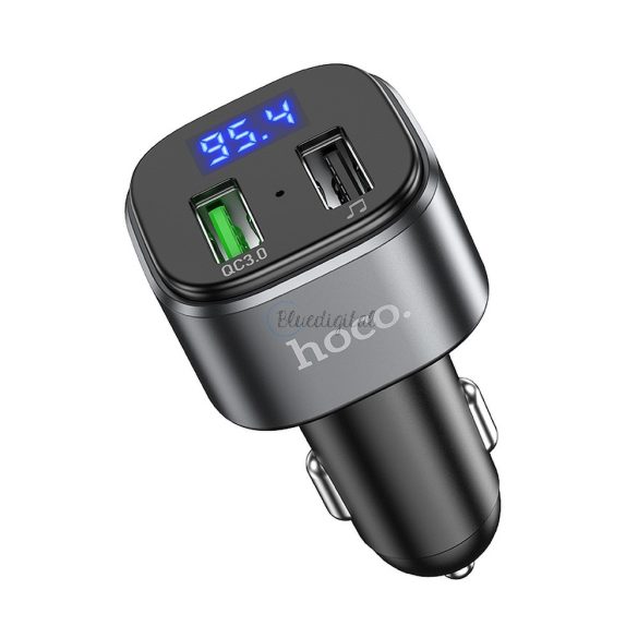 HOCO TRANDITER FM + CAR töltő 2XUSB QC3.0 18W Fighter E67 fekete