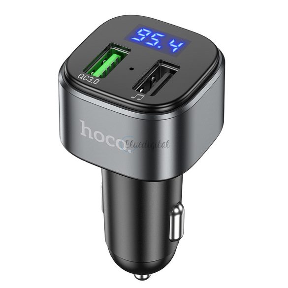 HOCO TRANDITER FM + CAR töltő 2XUSB QC3.0 18W Fighter E67 fekete