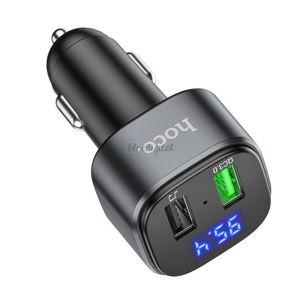 HOCO TRANDITER FM + CAR töltő 2XUSB QC3.0 18W Fighter E67 fekete