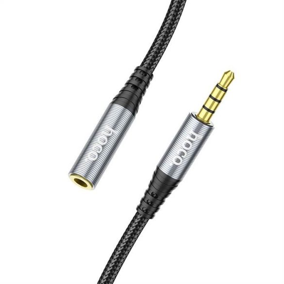 HOCO kábel 3,5 mm -es audio hosszabbító kábel apa vagy anya 1m fekete