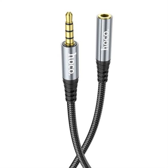 Hoco kábel 3,5 mm -es audio hosszabbító kábel apa - anya 2m fekete