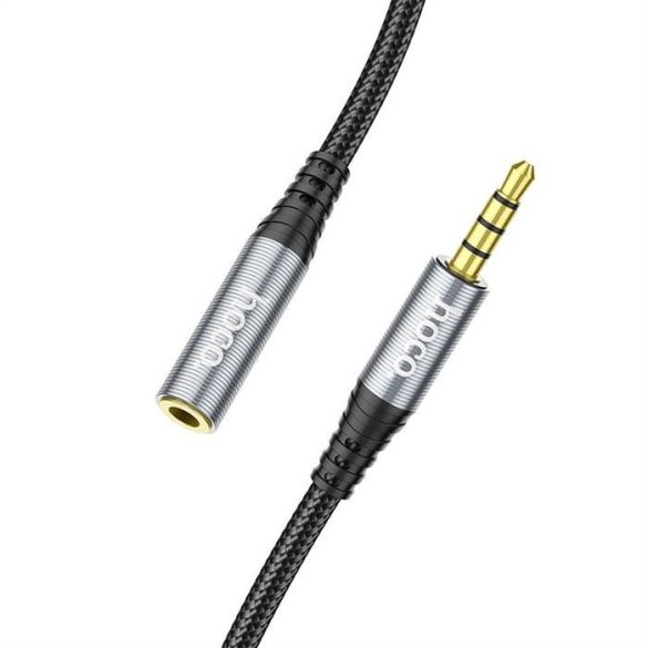 Hoco kábel 3,5 mm -es audio hosszabbító kábel apa - anya 2m fekete