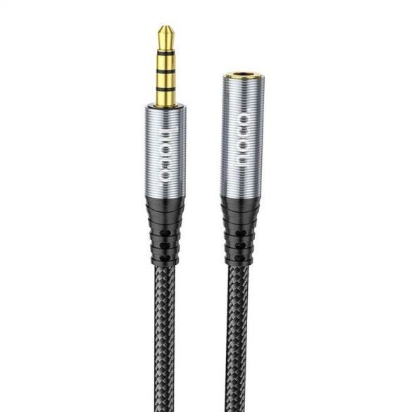 Hoco kábel 3,5 mm -es audio hosszabbító kábel apa - anya 2m fekete