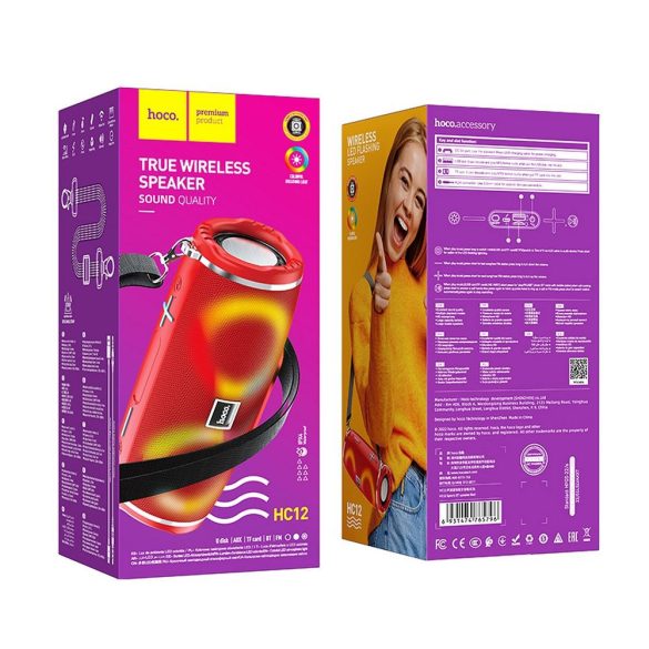 HOCO hangszóró bluetooth HC12 sport piros