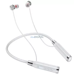   Hoco ES62 TWS bluetooth vezeték nélküli fülhallgató nyakpánttal - világosszürke