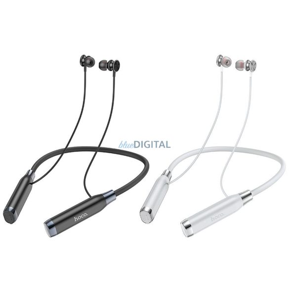 Hoco ES62 TWS bluetooth vezeték nélküli fülhallgató nyakpánttal - világosszürke