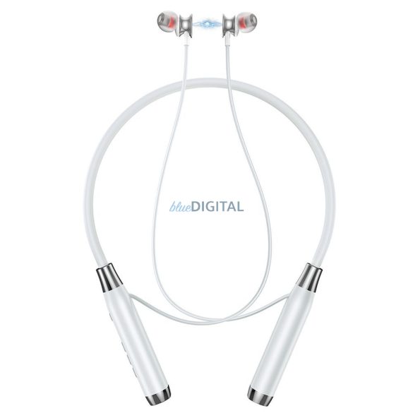Hoco ES62 TWS bluetooth vezeték nélküli fülhallgató nyakpánttal - világosszürke