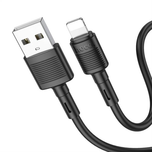 HOCO kábel USB iPhone Lightning 8-pin 2,4A Victory X83 1m fekete