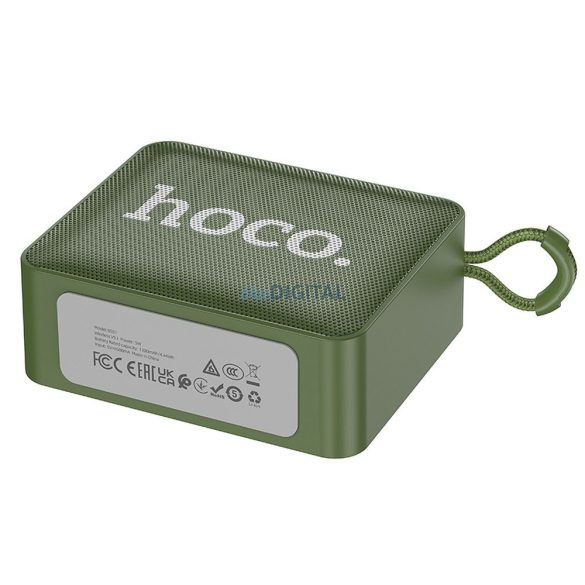 HOCO vezeték nélküli hangszóró Gold Brick Sports BS51 hadsereg zöld