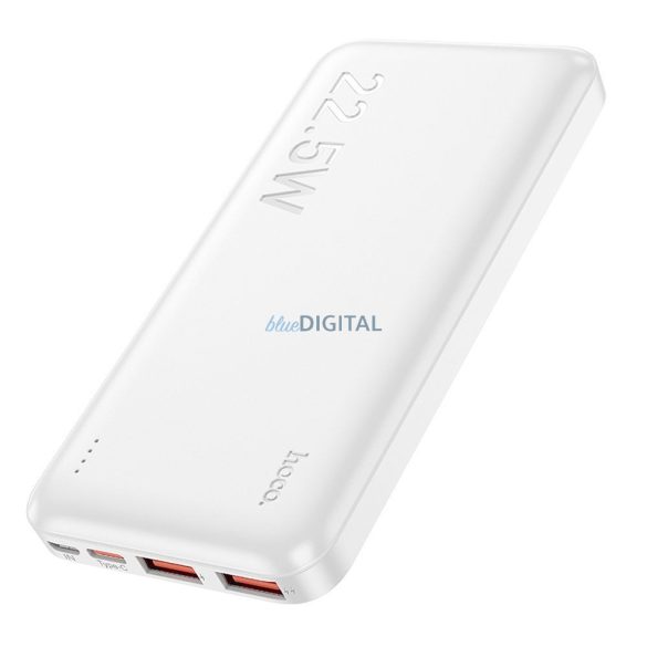 Hoco J101 powerbank 2xUSB-A és 1xUSB-C csatlakozással 10000mAh 22,5W 3A - fehér