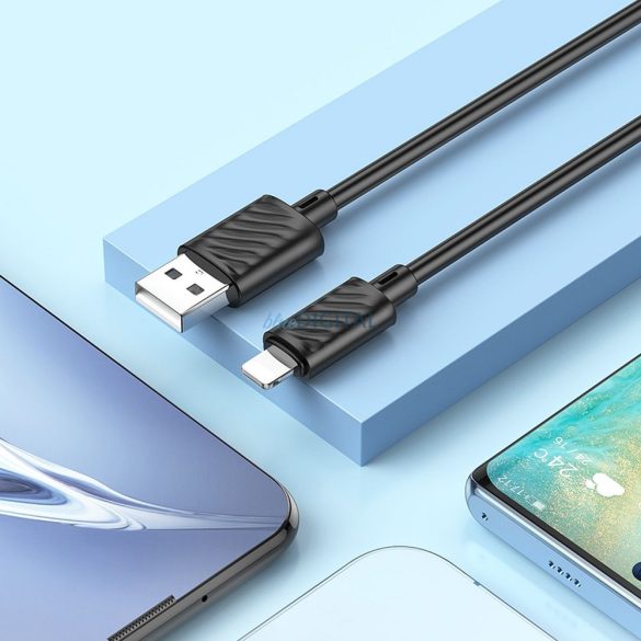 HOCO kábel USB - iPhone Lightning 8-pin 2,4A Gratified X88 fekete