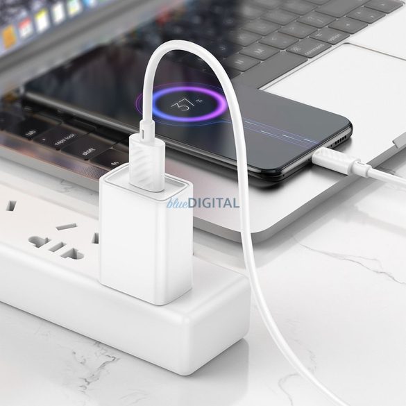 HOCO kábel USB - iPhone Lightning 8-pin 2,4A Gratified X88 fehér