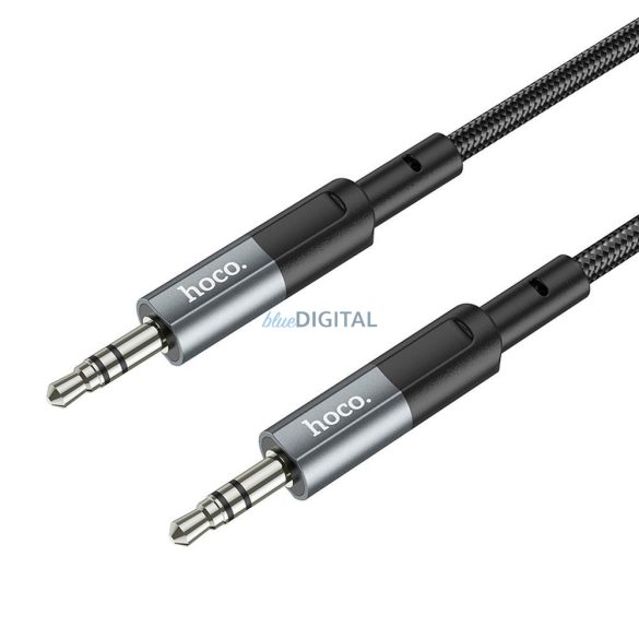 HOCO UPA23 AUX kábel 3.5mm jack (apa) - 3.5mm jack (apa) 1m - fémszürke