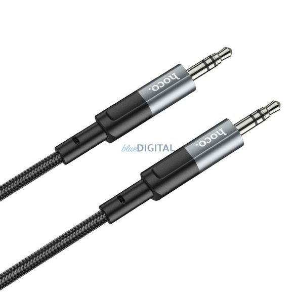 HOCO UPA23 AUX kábel 3.5mm jack (apa) - 3.5mm jack (apa) 1m - fémszürke