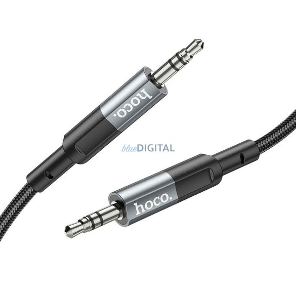 HOCO UPA23 AUX kábel 3.5mm jack (apa) - 3.5mm jack (apa) 1m - fémszürke