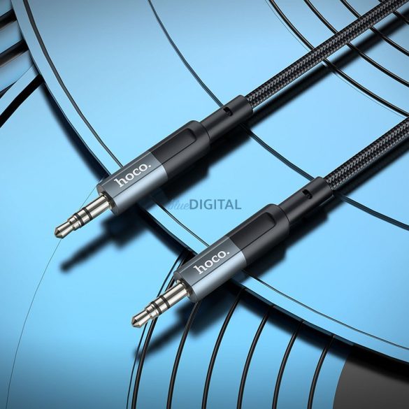 HOCO UPA23 AUX kábel 3.5mm jack (apa) - 3.5mm jack (apa) 1m - fémszürke
