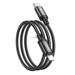   HOCO C típusú kábel Lightning PD 20W X89 1 m fekete HOCO kábel C típusú kábel Lightning PD 20W X89 1 m fekete