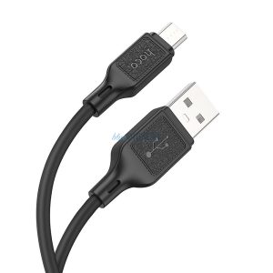 Hoco X90 USB-A - micro USB kábel 2.4A 1m - fekete