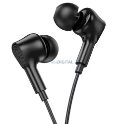   HOCO drót fülhallgató 3,5 mm-es jack mikrofonnal M102 fekete