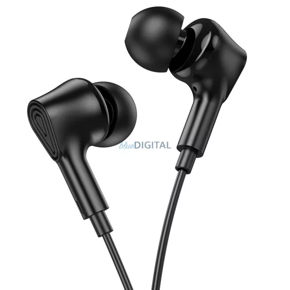 HOCO drót fülhallgató 3,5 mm-es jack mikrofonnal M102 fekete