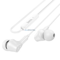   HOCO drót fülhallgató 3,5 mm-es jack mikrofonnal M102 fehér