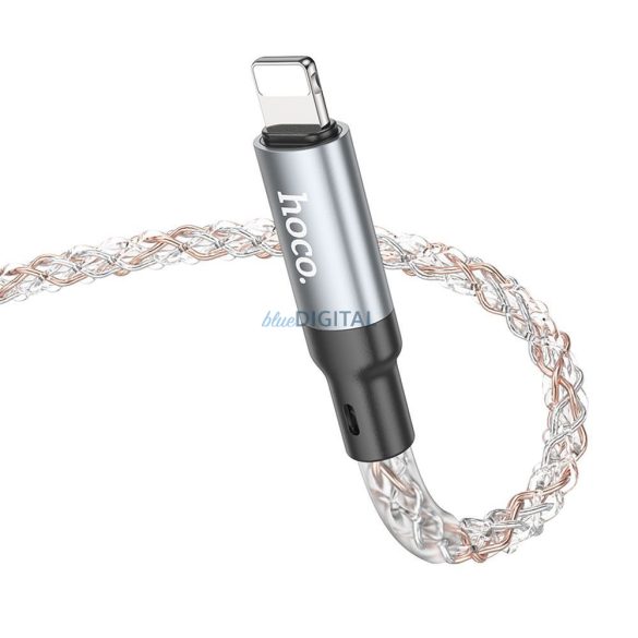 Hoco U112 USB-A - Lightning kábel 2.4A 1m - szürke