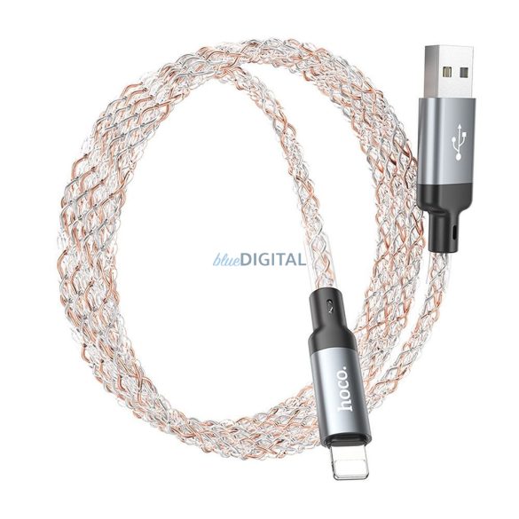 Hoco U112 USB-A - Lightning kábel 2.4A 1m - szürke