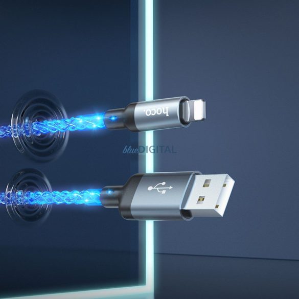Hoco U112 USB-A - Lightning kábel 2.4A 1m - szürke
