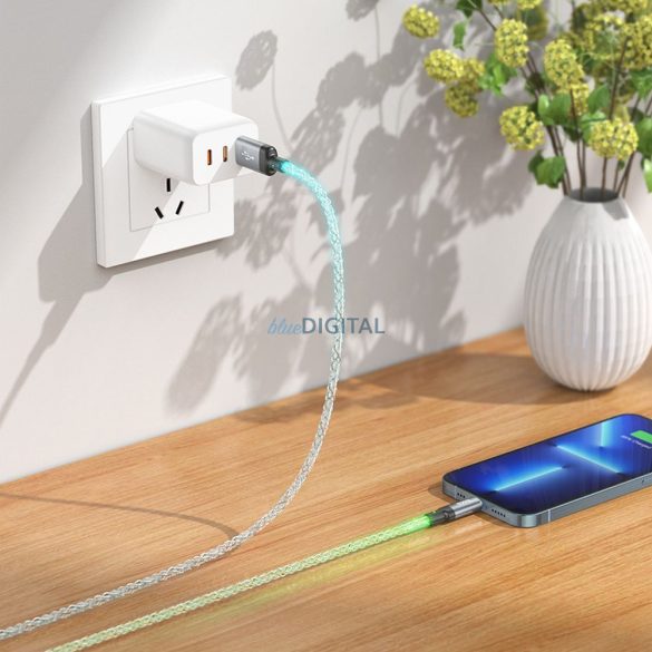 Hoco U112 USB-A - Lightning kábel 2.4A 1m - szürke