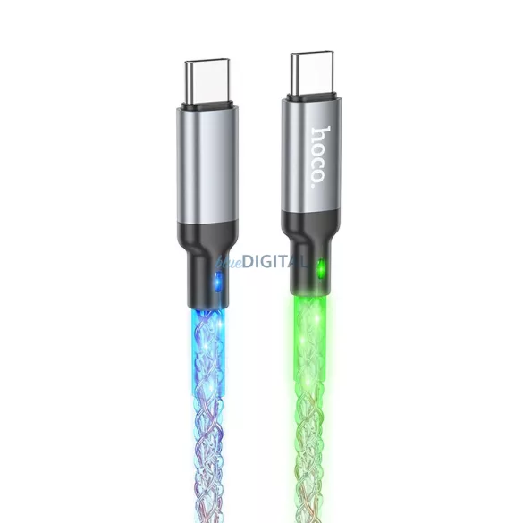 HOCO C típusú kábel C típusú C típusú kábelre 3A 60W U112 1 m szürke