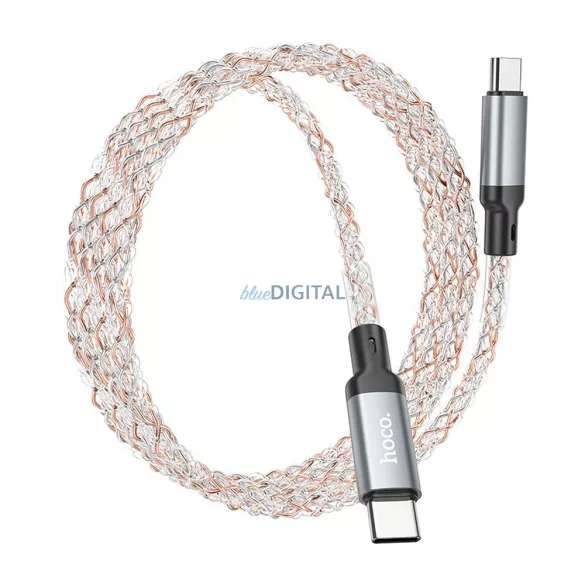 HOCO C típusú kábel C típusú C típusú kábelre 3A 60W U112 1 m szürke
