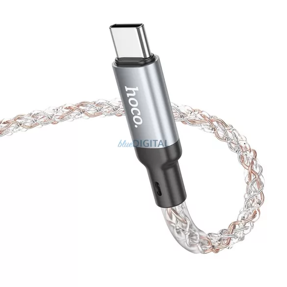 HOCO C típusú kábel C típusú C típusú kábelre 3A 60W U112 1 m szürke