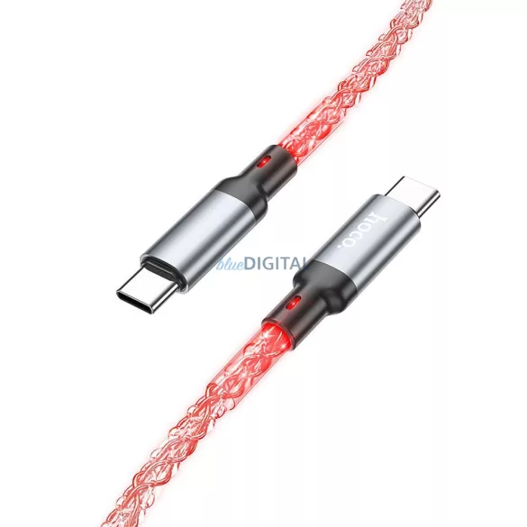 HOCO C típusú kábel C típusú C típusú kábelre 3A 60W U112 1 m szürke