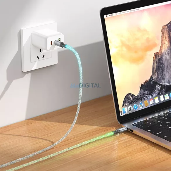 HOCO C típusú kábel C típusú C típusú kábelre 3A 60W U112 1 m szürke