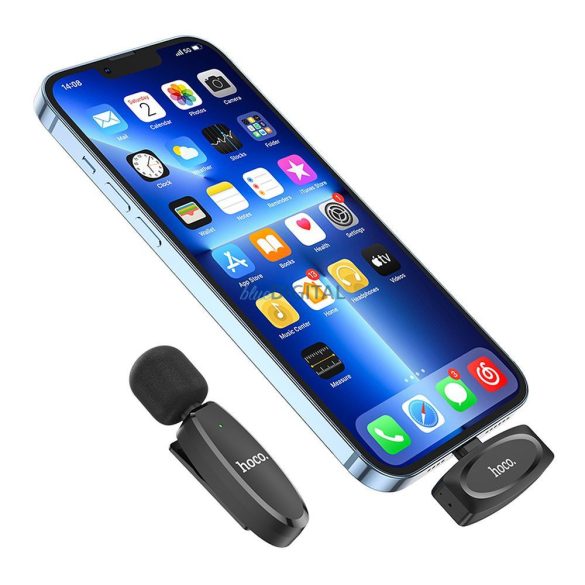 HOCO vezeték nélküli hangszóró mikrofon iPhone Lightning 8-pin L15 fekete