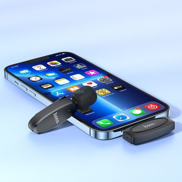 HOCO vezeték nélküli hangszóró mikrofon iPhone Lightning 8-pin L15 fekete