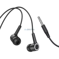   Hoco M104 vezetékes fülhallgató 3.5mm jack csatlakozóval, mikrofonnal - fekete