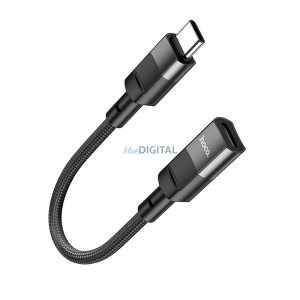 HOCO adapter Type-C (férfi) iPhone Lightning 8-pins (női) U107 10cm fekete