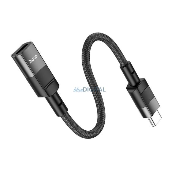 HOCO adapter Type-C (férfi) iPhone Lightning 8-pins (női) U107 10cm fekete