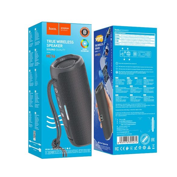 HOCO hangszóró bluetooth HC16 Vocal sport szürke