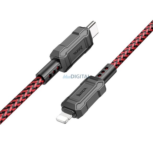 HOCO kábel Type-C kábel-iPhone Lightning 8-pin tápellátás 20W Leader X94 piros