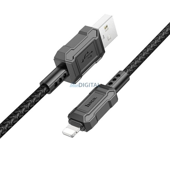 HOCO kábel USB- iPhone Lightning 8-pin 2,4A Leader X94 fekete
