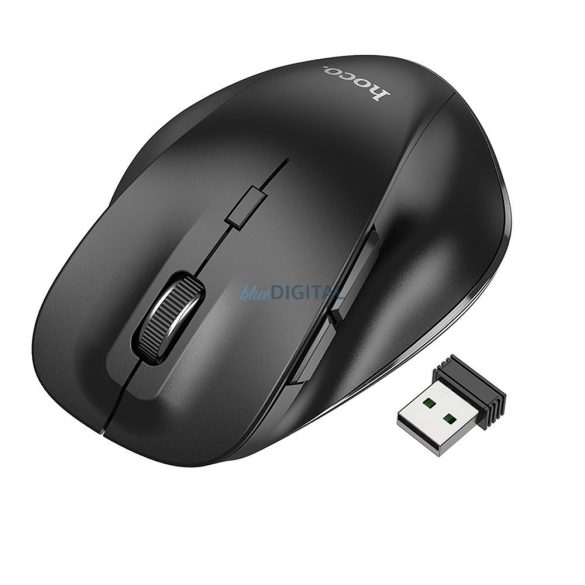 HOCO vezeték nélküli számítógépes egér 2,4G 1600 dpi GM24 fekete