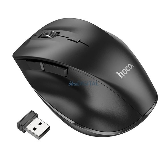 HOCO vezeték nélküli számítógépes egér 2,4G 1600 dpi GM24 fekete